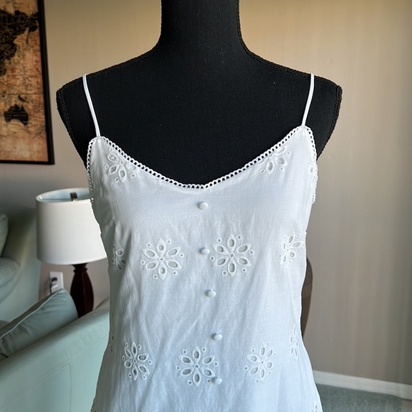 NWT Francesca’s White Eyelet Mini Dress - Picture 2 of 5